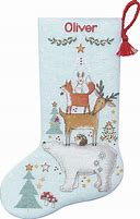 Dimensions Woodland Stack Stocking #70-09601 Counted Cross Stitch Kit